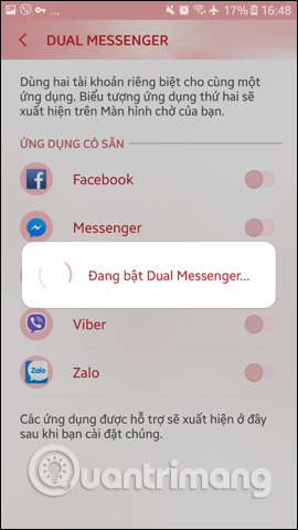 Bật Dual Messenger cho Facebook