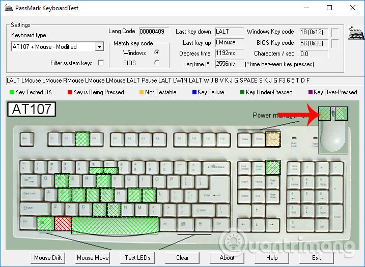 KeyboardTest kiểm tra chuột 
