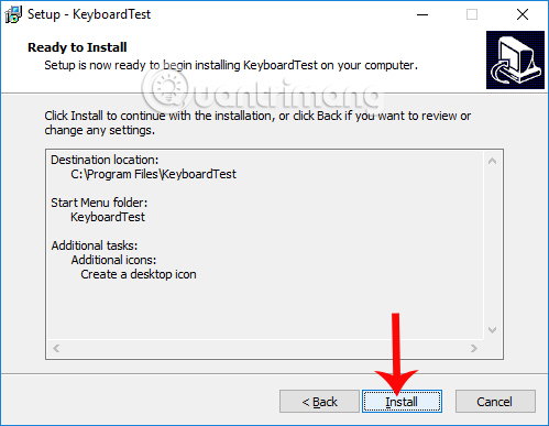 Nhấn tậu Install