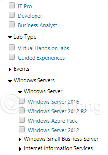 Danh mục của Microsoft Labs