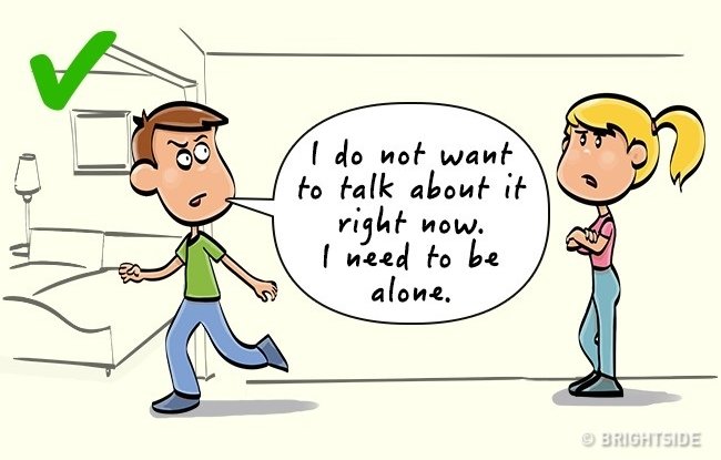 Không rời khỏi nhà khi đang cãi nhau