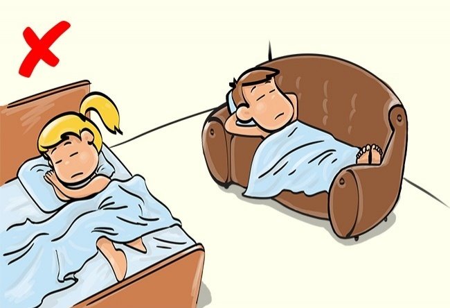 Ngủ riêng hay tỏ ra xa lánh nhau