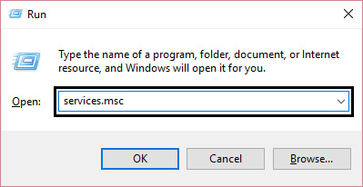 Mở dịch vụ Windows