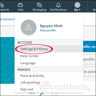 Thay đổi tài khoản và thông tin cá nhân 