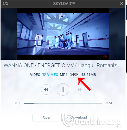 Giao diện phát video