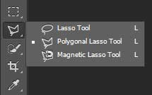 Chọn công cụ Polygonal Lasso Tool