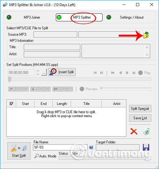 Mở thư mục chứa file nhạc