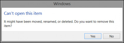 Thông báo lỗi "Can't open this item" trong Windows