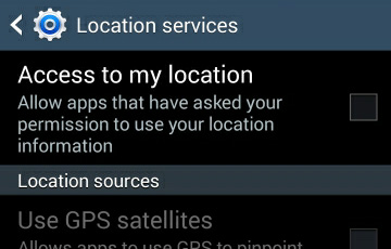 Tắt dịch vụ định vị vị trí