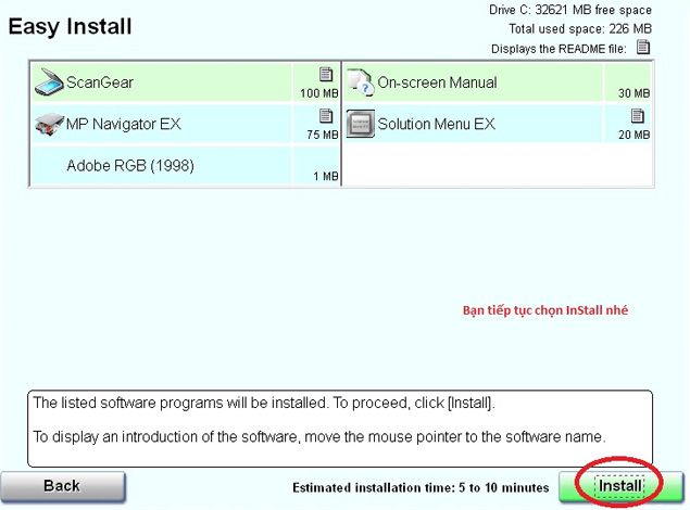 Hướng dẫn cài đặt máy scan Canon Lide 120 bước 5