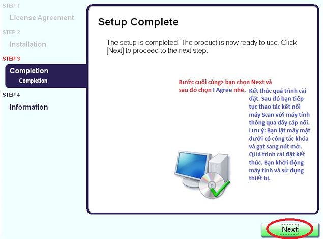 Hướng dẫn cài đặt máy scan Canon Lide 120 bước 8