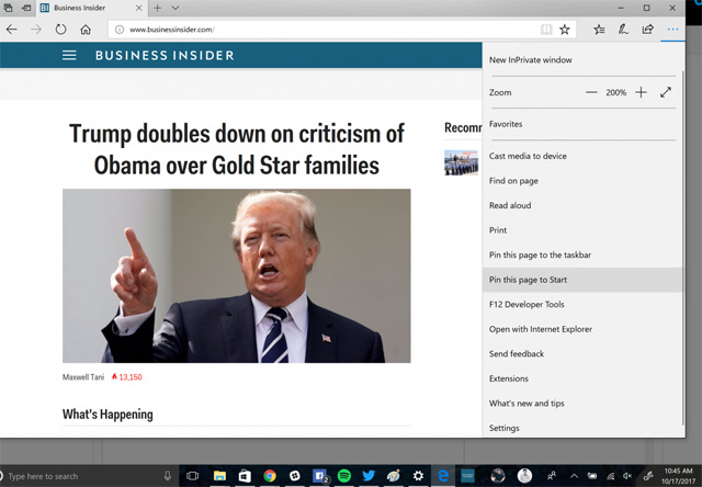 Ghim trang web vào thanh tác vụ 