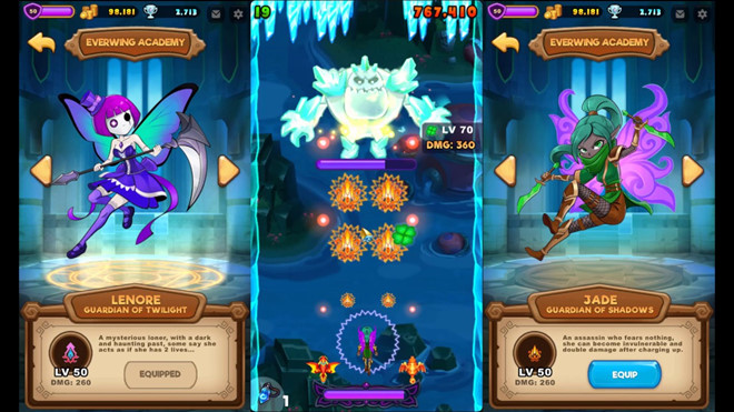 Giao diện game EverWing