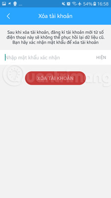 Nhập mật khẩu Zalo 
