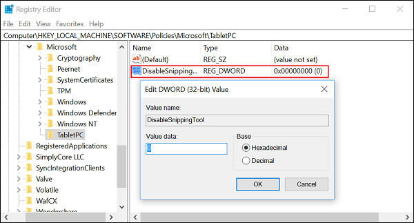 Giao diện của Registry Editor