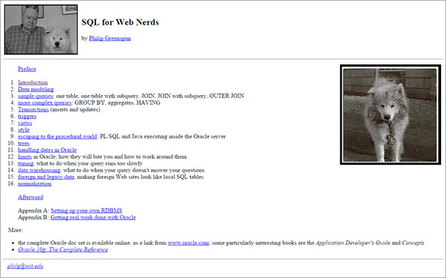 Trang web SQL for Web Nerds