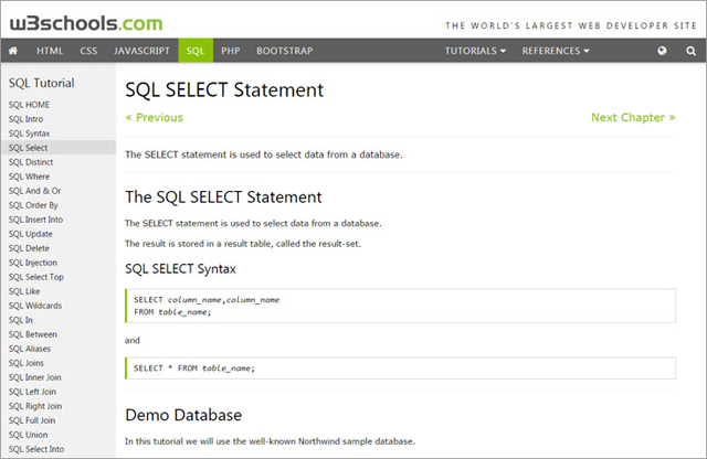 Trang web W3Schools