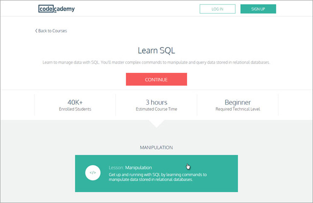 Trang web Codecademy 