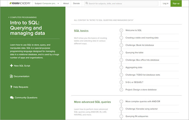 Trang web Khan Academy