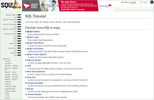 Trang web SQLZoo