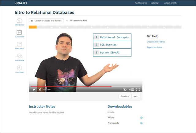 Trang web Udacity 