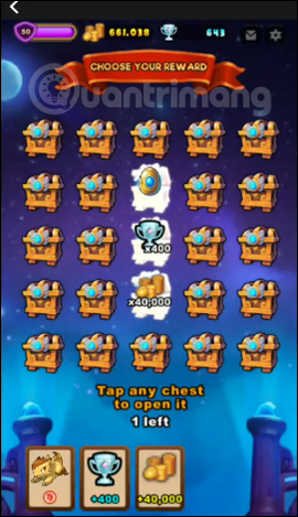 Phần thưởng đánh bại Boss