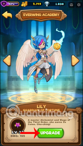 Nâng cấp nhân vật Lily