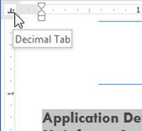 Decimal Tab