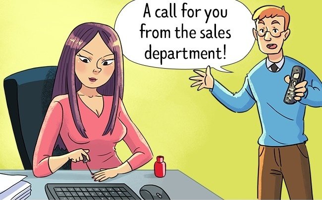 Bạn có cuộc gọi từ phòng kinh doanh!