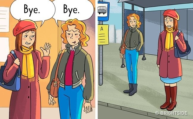 nhưng khi gặp nhau ở ngoài đường lại dường như không quen biết