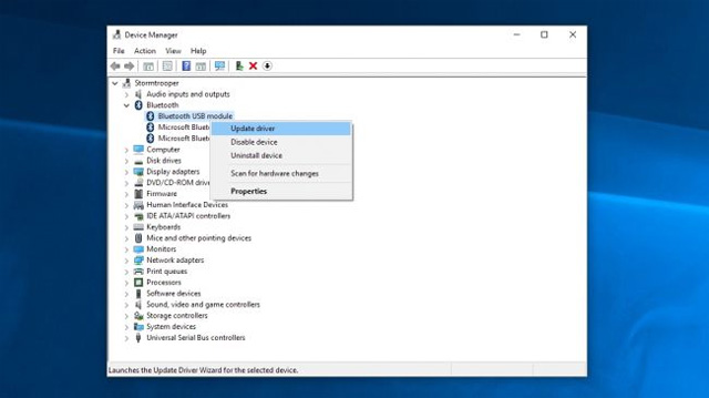 Chọn Update driver