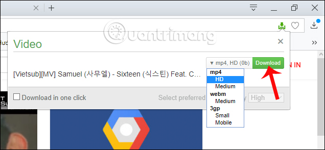 Tải video Youtube trên Opera