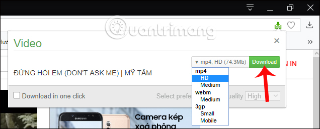 Tải video chế độ riêng tư
