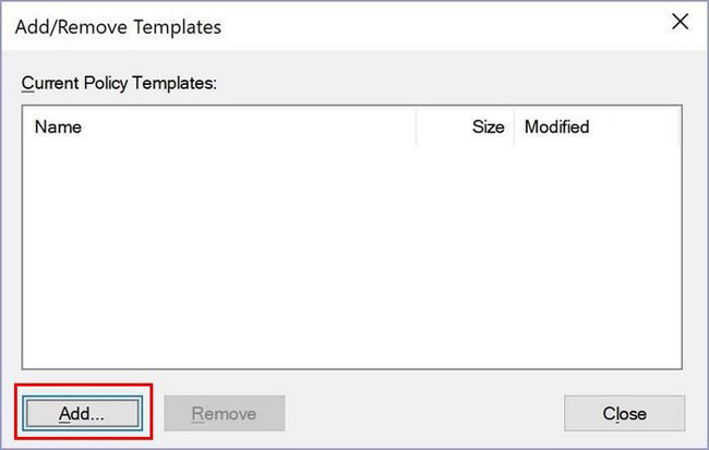 Nhấp nút Add ở phía bên trái