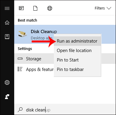 Công cụ Disk Cleanup 