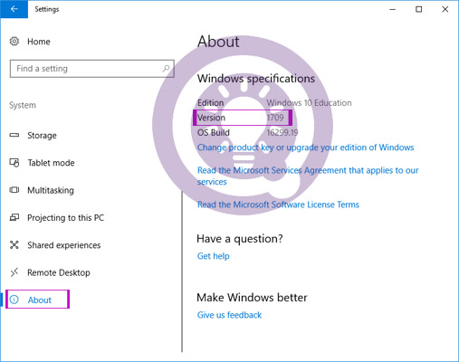 Kiểm tra xem máy tính đã cập nhật lên Windows 10 Fall Creators Update chưa?