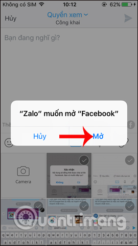 Zalo mở Facebook