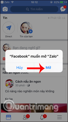 Facbeook mở Zalo