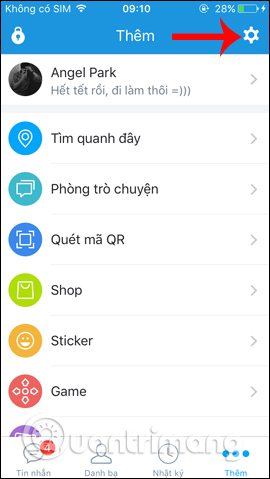 Nhấn chọn bánh răng cưa