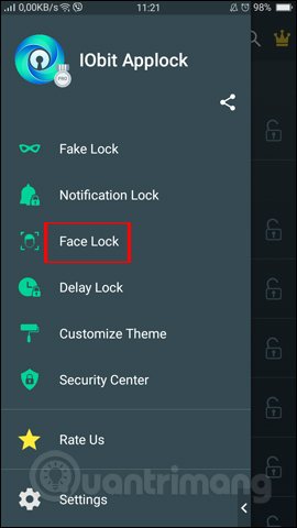 Chế độ Face Lock