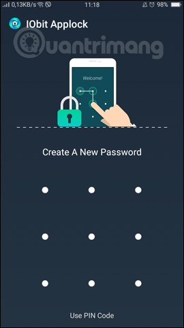 Thiết lập mật khẩu cho ứng dụng