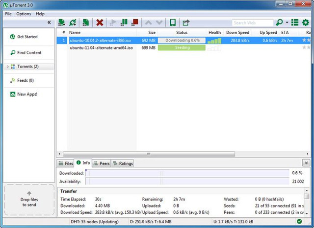 Trang web uTorrrnet