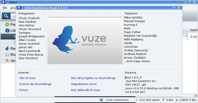 Trang web Vuze