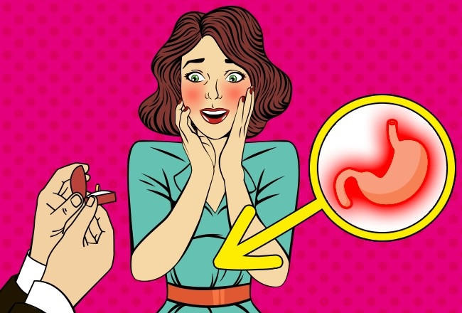 Khi con người xấu hổ, dạ dày thường chuyển màu đỏ