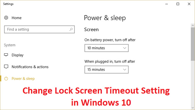 Thay đổi thời gian chờ khóa màn hình Windows 10