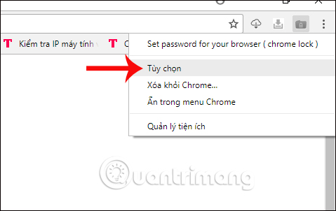 Tùy chọn trình duyệt Set password for your browser