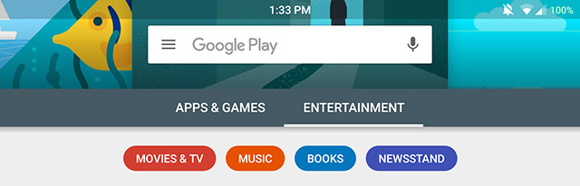 Các mục ứng dụng của Google Play