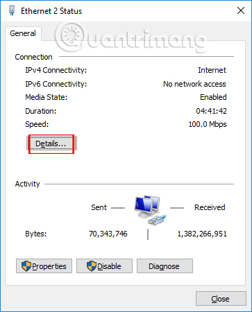Nhấn chọn Details