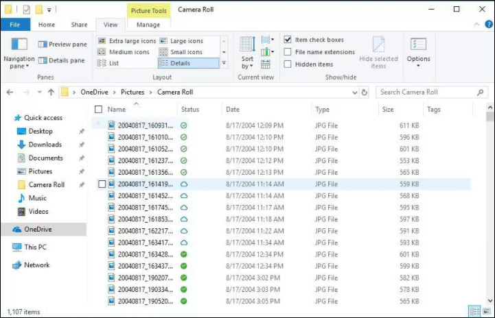 Hiển thị dữ liệu OneDrive
