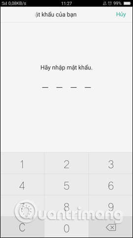 Mật khẩu khóa máy